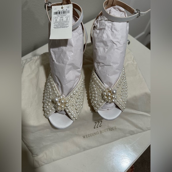 Monsoon - Pearl Bridal Block Heeled Sandals Ivory - Picture 2 of 10
